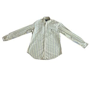 Vintage Ralph Lauren Yellow & Blue Dress Shirt Men - Size Medium